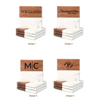 Personalized Marble and Acacia Wood Coasters