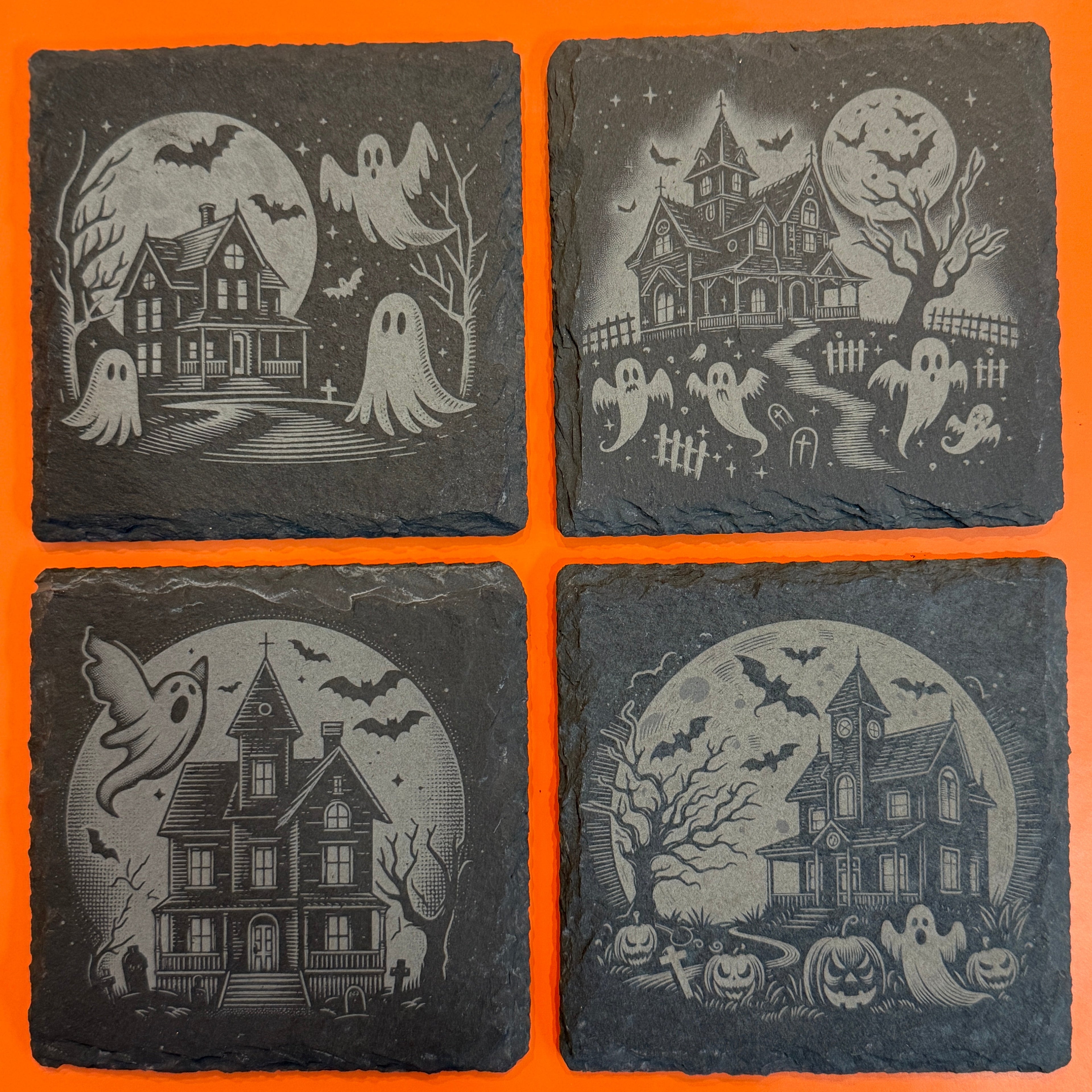 Halloween Slate Coasters