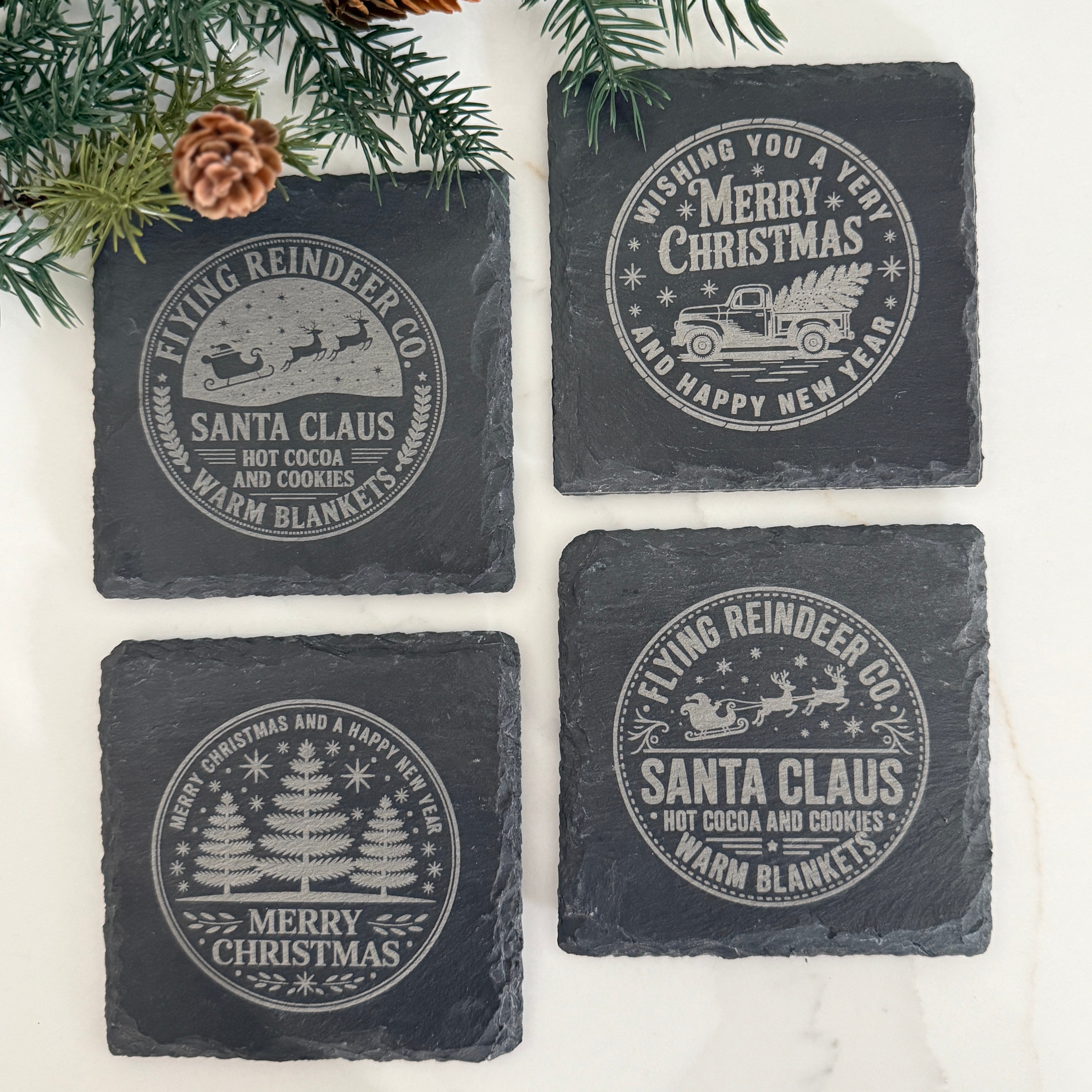 Christmas Slate Coasters