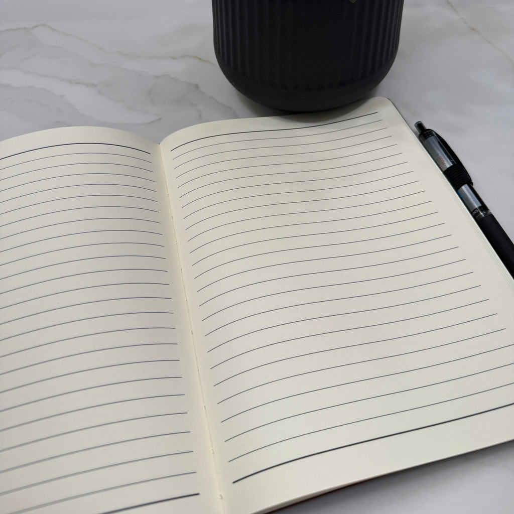 Leatherette Journal with Lined Paper and Pen